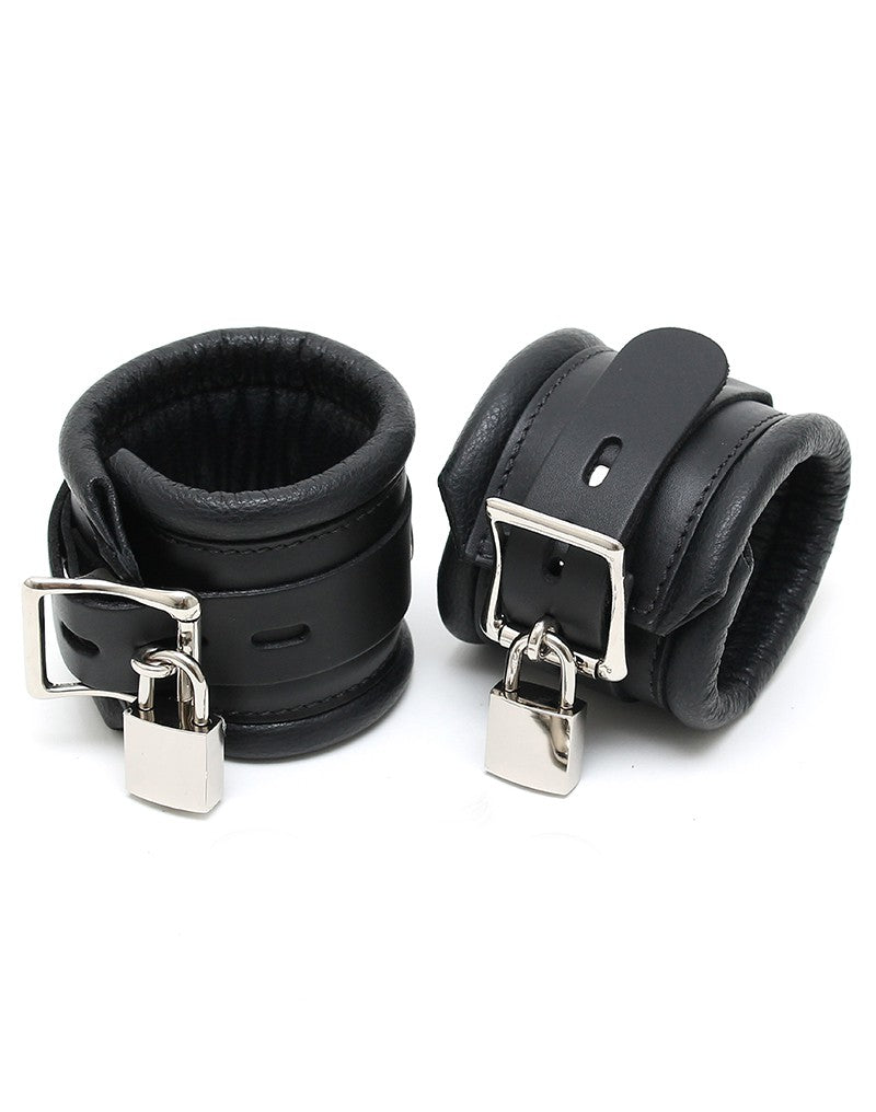 Rimba - Bondage Ring - Restraint Ring Met Leren Boeien En Hangslot-Laced-up.nl