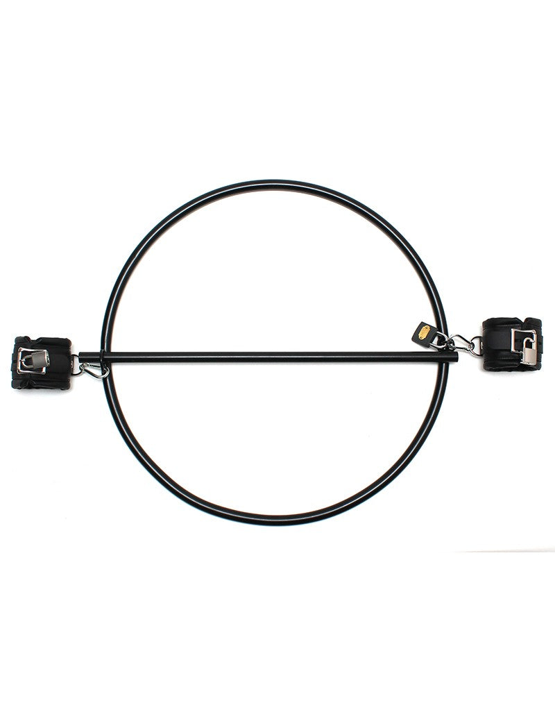 Rimba - Bondage Ring - Restraint Ring Met Leren Boeien En Hangslot-Laced-up.nl