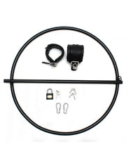 Rimba - Bondage Ring - Restraint Ring Met Leren Boeien En Hangslot-Laced-up.nl