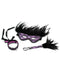 Rimba - Burlesque BDSM Set met Masker en Zweepje - Paars/Zwart-Laced-up.nl