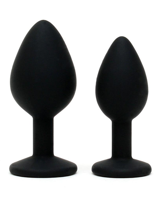 Rimba - Buttplug Duo Set Siliconen Met Kristal-Laced-up.nl