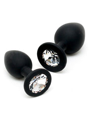 Rimba - Buttplug Duo Set Siliconen Met Kristal-Laced-up.nl