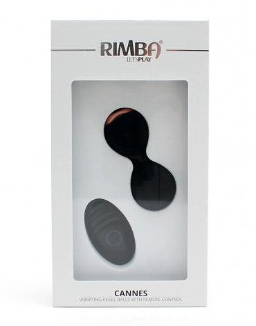 Rimba - Cannes - Oplaadbare Vagina Balletjes met Afstandsbediening - Zwart-Laced-up.nl