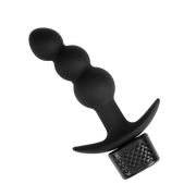 Rimba Electro Play - E-Stim Geribbelde Buttplug - Bi-Polair - Zwart-Erotiekvoordeel.nl
