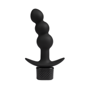 Rimba Electro Play - E-Stim Geribbelde Buttplug - Bi-Polair - Zwart-Erotiekvoordeel.nl