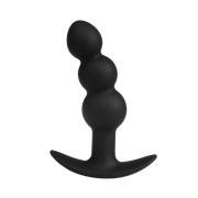 Rimba Electro Play - E-Stim Geribbelde Buttplug - Bi-Polair - Zwart-Erotiekvoordeel.nl
