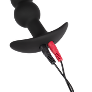 Rimba Electro Play - E-Stim Geribbelde Buttplug - Bi-Polair - Zwart-Erotiekvoordeel.nl