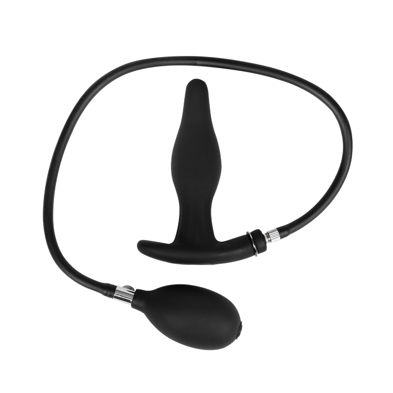 Rimba Electro Play - E-Stim Opblaasbare Anaal Plug - Bi-Polair - Zwart-Erotiekvoordeel.nl
