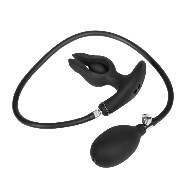 Rimba Electro Play - E-Stim Inflatable Anchor Anal Plug - Bi-Polar - Black-Laced-up.nl