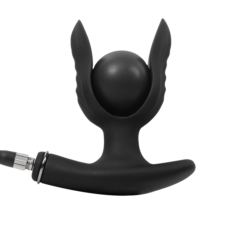 Rimba Electro Play - E-Stim Inflatable Anchor Anal Plug - Bi-Polar - Black-Laced-up.nl