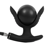 Rimba Electro Play - E-Stim Inflatable Anchor Anal Plug - Bi-Polar - Black-Laced-up.nl