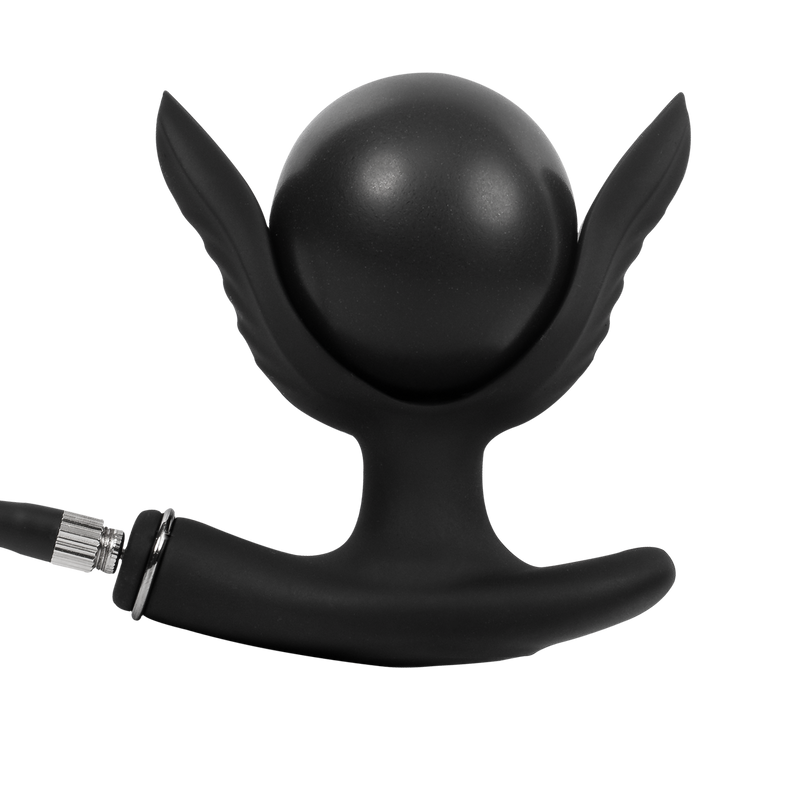 Rimba Electro Play - E-Stim Inflatable Anchor Anal Plug - Bi-Polar - Black-Laced-up.nl