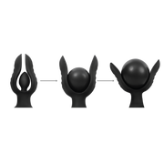 Rimba Electro Play - E-Stim Inflatable Anchor Anal Plug - Bi-Polar - Black-Laced-up.nl