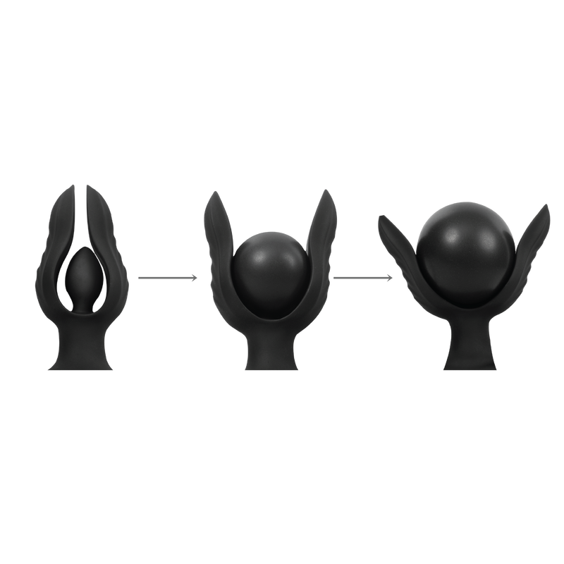 Rimba Electro Play - E-Stim Inflatable Anchor Anal Plug - Bi-Polar - Black-Laced-up.nl