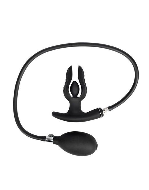 Rimba Electro Play - E-Stim Opblaasbare Anker Anaal Plug - Bi-Polair - Zwart-Erotiekvoordeel.nl