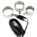 Rimba Electro Sex - Aluminium Cock Ringen Set uni-polair - 3 Stuks-Laced-up.nl