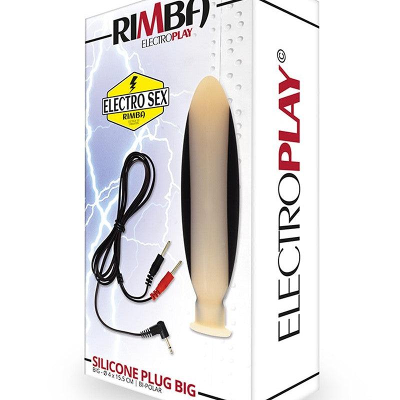 Rimba Electro Sex - Siliconen Dildo Plug Groot bi-polair 155 mm-Erotiekvoordeel.nl