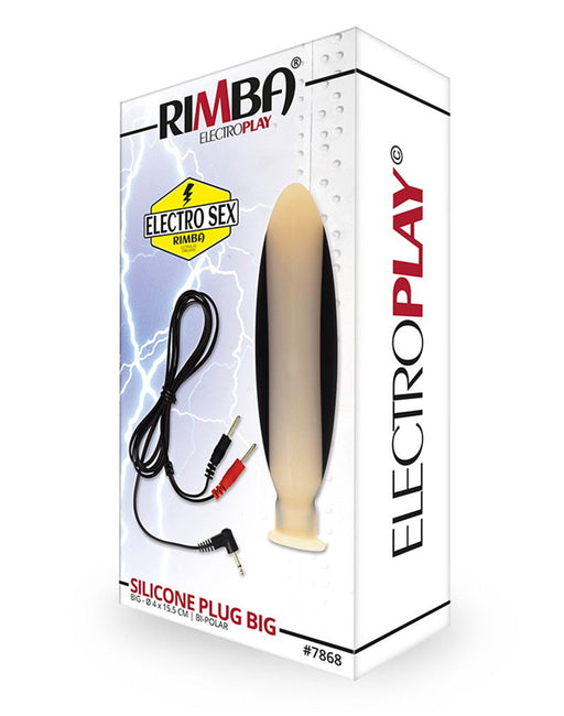 Rimba Electro Sex - Siliconen Dildo Plug Groot bi-polair 155 mm-Erotiekvoordeel.nl