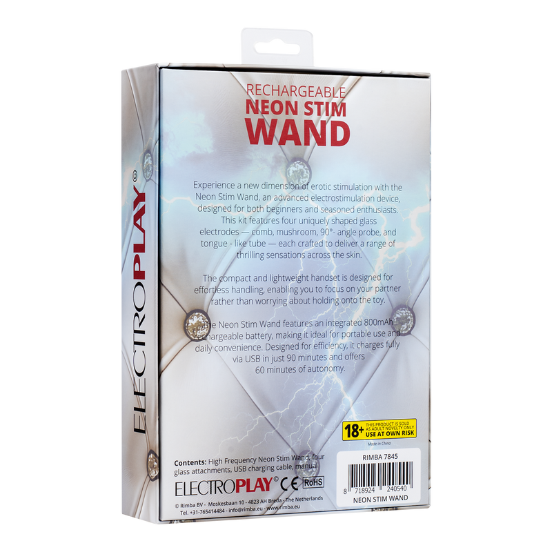 Rimba Electroplay - Neon Wand met Opzet Elektroden - Oplaadbaar-Erotiekvoordeel.nl