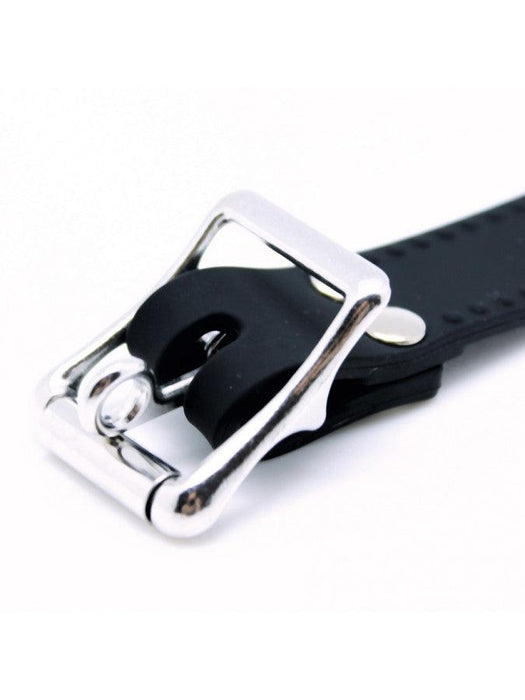 Rimba - Gag - Mondknevel Met Hondenbot - Siliconen - Verstelbaar - Zwart-Laced-up.nl