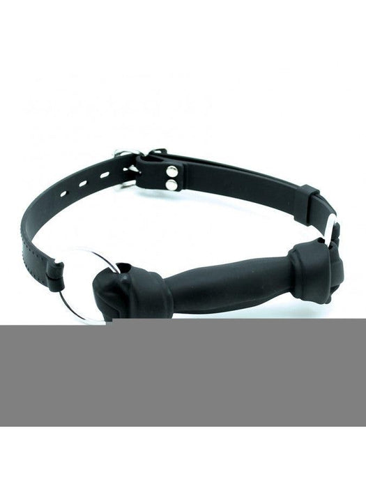 Rimba - Gag - Mondknevel Met Hondenbot - Siliconen - Verstelbaar - Zwart-Laced-up.nl