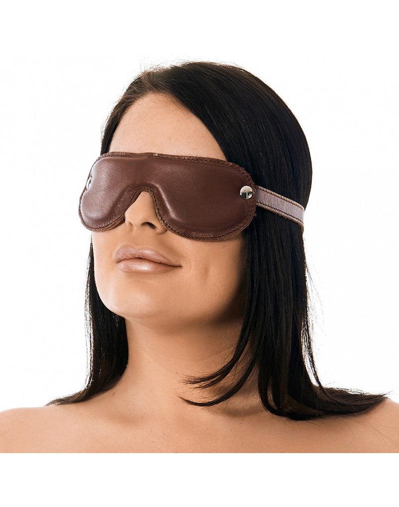 Rimba - Bandeau pour les yeux rembourré en cuir - Marron - Laced-up.nl