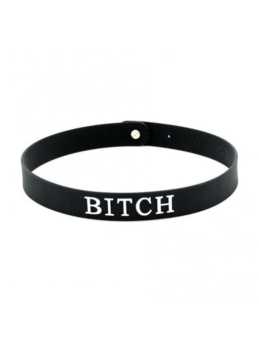 Rimba - Halsband - Collar Met Tekst - BITCH - Siliconen-Laced-up.nl