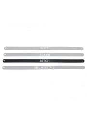 Rimba - Halsband - Collar Met Tekst - BITCH - Siliconen-Laced-up.nl