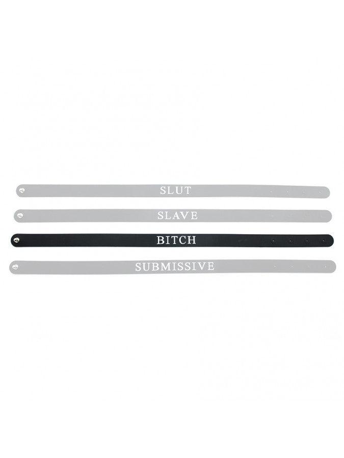 Rimba - Halsband - Collar Met Tekst - BITCH - Siliconen-Laced-up.nl