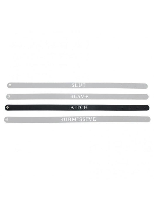 Rimba - Halsband - Collar Met Tekst - BITCH - Siliconen-Laced-up.nl