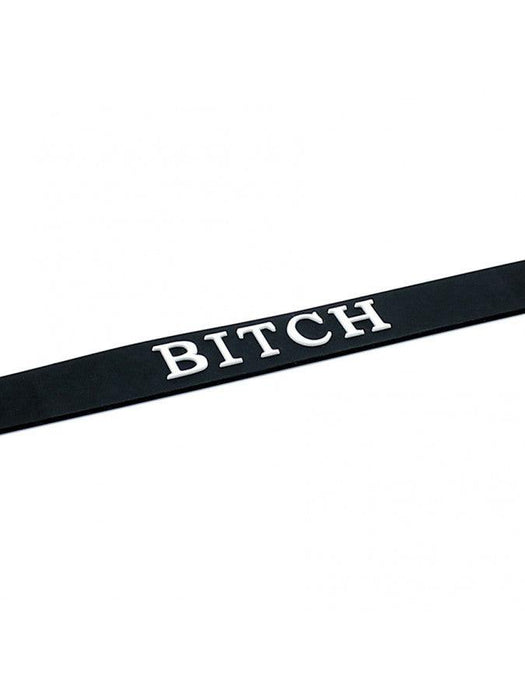 Rimba - Halsband - Collar Met Tekst - BITCH - Siliconen-Laced-up.nl