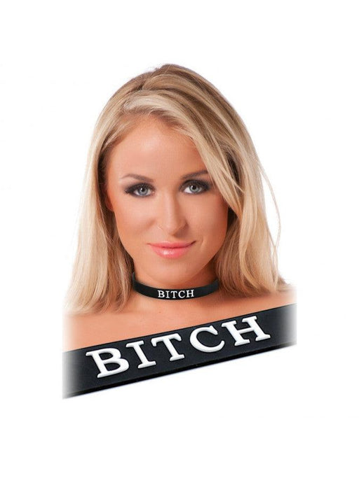 Rimba - Halsband - Collar Met Tekst - BITCH - Siliconen-Laced-up.nl