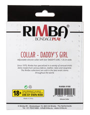 Rimba - Halsband - Collar Met Tekst - DADDY'S GIRL - Siliconen - Zwart-Erotiekvoordeel.nl