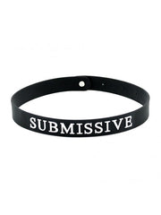 Rimba - Halsband - Collar Met Tekst - Submissive - Verstelbaar - Siliconen-Laced-up.nl