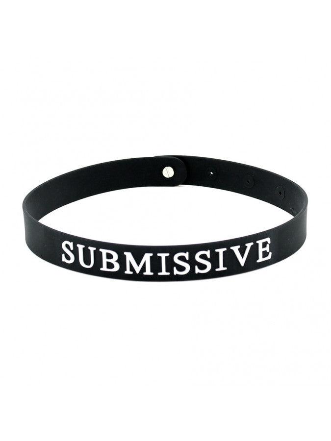 Rimba - Halsband - Collar Met Tekst - Submissive - Verstelbaar - Siliconen-Laced-up.nl