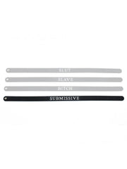 Rimba - Halsband - Collar Met Tekst - Submissive - Verstelbaar - Siliconen-Laced-up.nl