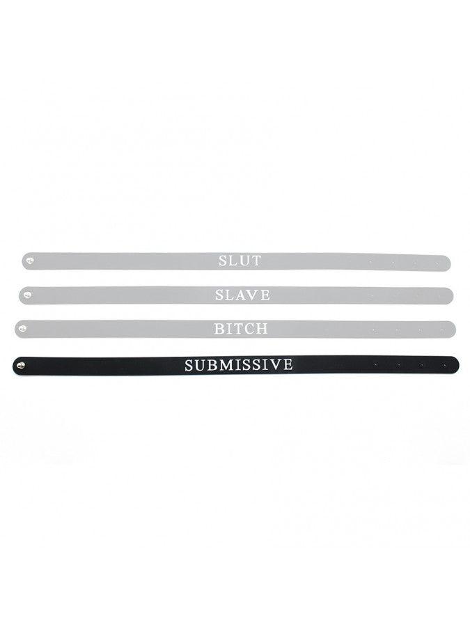 Rimba - Halsband - Collar Met Tekst - Submissive - Verstelbaar - Siliconen-Laced-up.nl