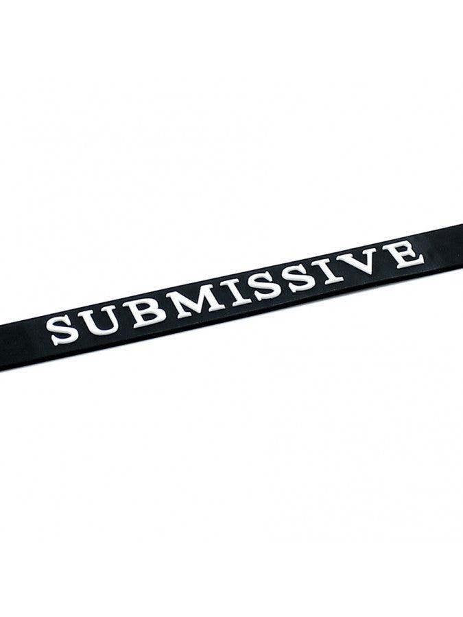 Rimba - Halsband - Collar Met Tekst - Submissive - Verstelbaar - Siliconen-Laced-up.nl