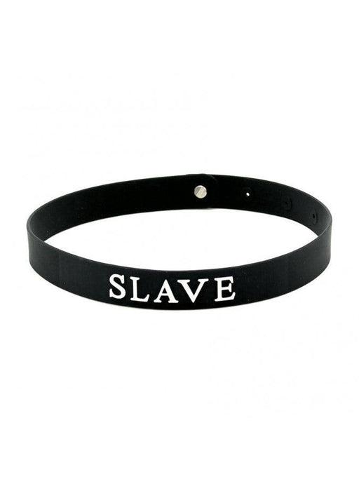 Rimba - Halsband - Collar Met Tekst - SLAVE - Siliconen - Collar-Laced-up.nl