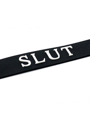 Rimba - Halsband - Collar Met Tekst - SLUT - Siliconen - Collar-Laced-up.nl
