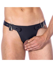 Rimba - Men’s Chastity Belt with Anal Dildo - Black - Laced-up.nl