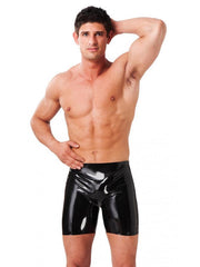 Rimba - Latex Korte Broek - Zwart-Erotiekvoordeel.nl
