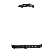 Rimba - Lederen Borstharnas met Halsband - Zwart-Erotiekvoordeel.nl