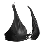 Rimba - Lederen Bustier met Vetersluiting - Zwart-Erotiekvoordeel.nl