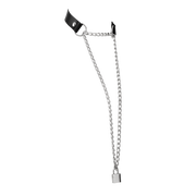 Rimba - Leather Choke Collar with Padlock - Black & Silver-Laced-up.nl