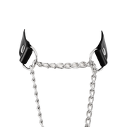 Rimba - Leather Choke Collar with Padlock - Black & Silver-Laced-up.nl