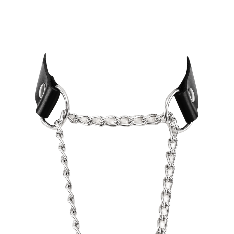 Rimba - Leather Choke Collar with Padlock - Black & Silver-Laced-up.nl