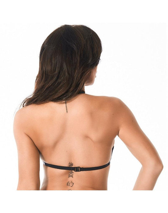 Rimba - Leren BH top Met siernieten En Tepel Openingen-Laced-up.nl