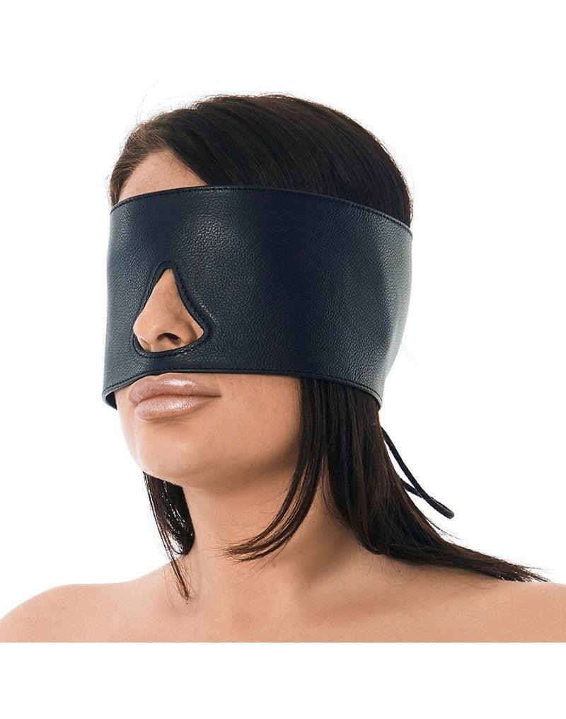 Rimba - Leren Blinddoek Met Uitsparing Voor Neus - Zwart-Laced-up.nl
