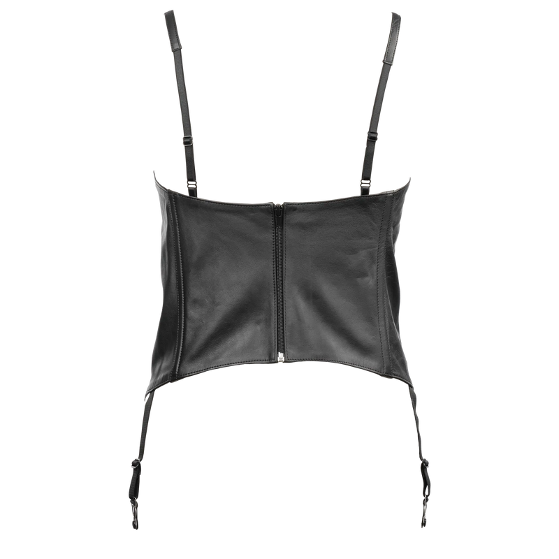 Rimba - Leren Corset Met Open Cups-Erotiekvoordeel.nl